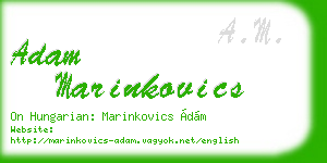 adam marinkovics business card
