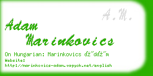 adam marinkovics business card